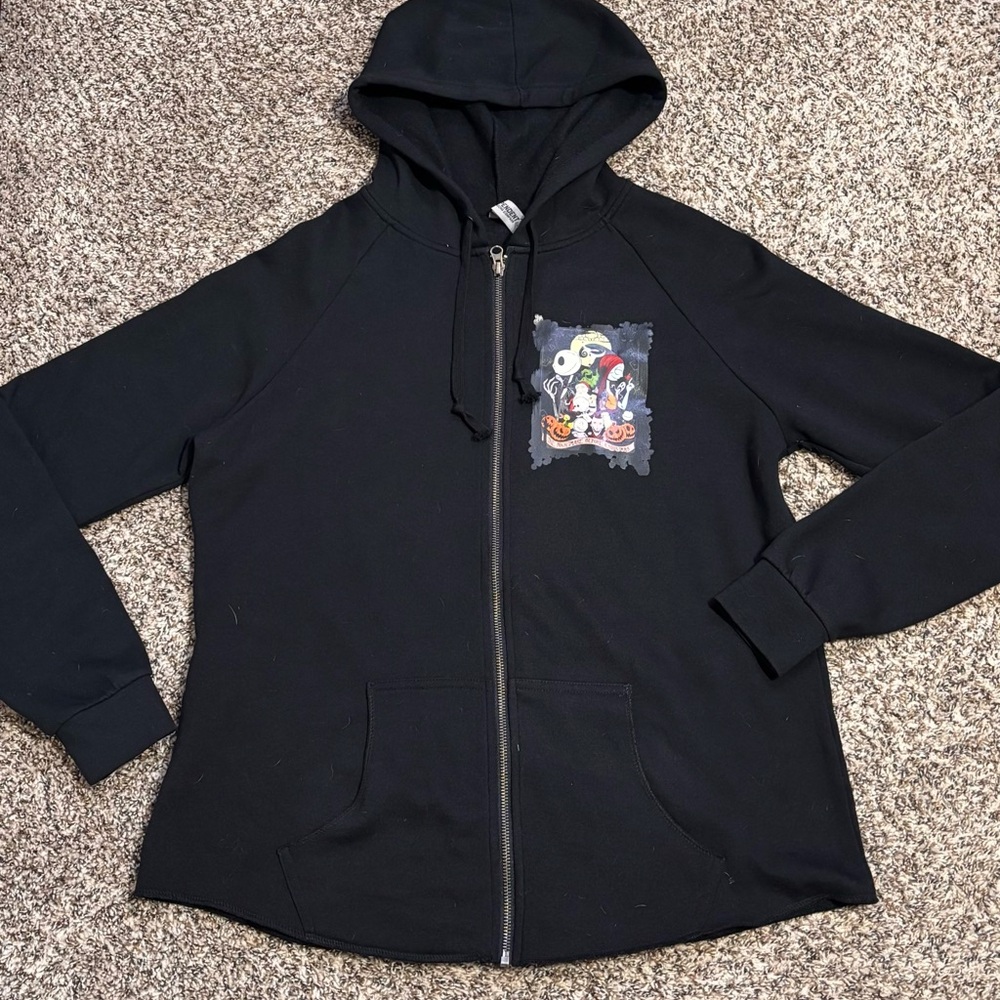 NWOT Custom NBC Raw Hem Zip Up Hoodie.